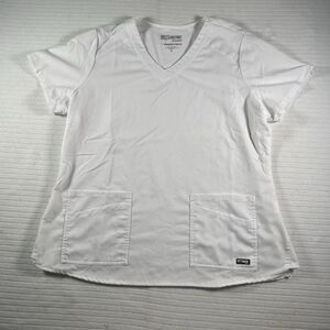 Grey’s Anatomy by Barco Women’s XL White Scrub Top V-Neck